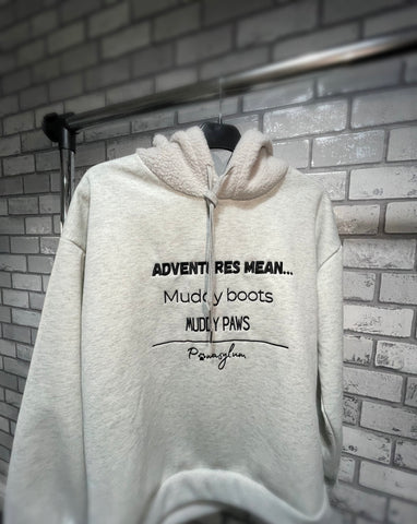 Embroidered Hoodie - Grey